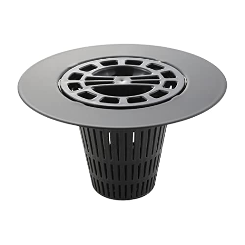 Danco 11086 Round Shower Hair Catcher with Replacement Baskets, Shower Drain Cover and Drain Protector in Matte Black - color: Matte Black, size: Pack of 1, style: Circle In-Drain