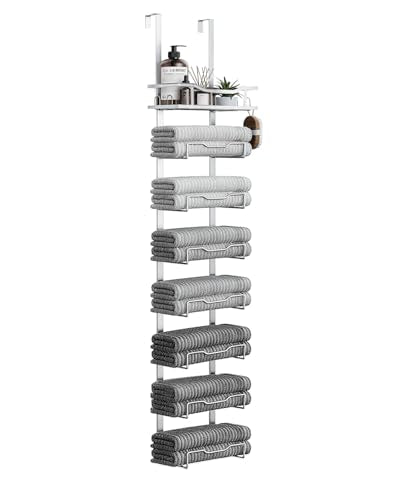 Aetyord Hanging Towel Racks for Bathroom Storage - color: Silver, size: 8 Tier