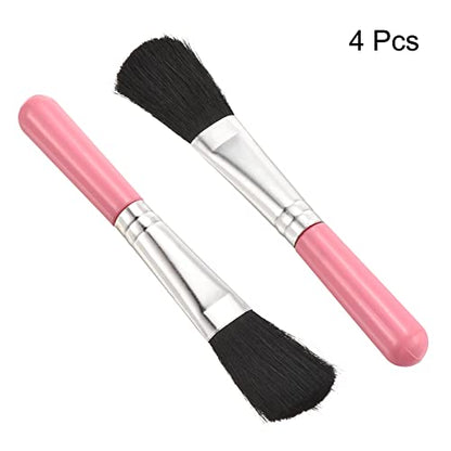 PATIKIL Succulent Cleaning Brush 4Pack 125mm Black Gardening Tools Plant Brush for Garden Pink Handle - color: Pink