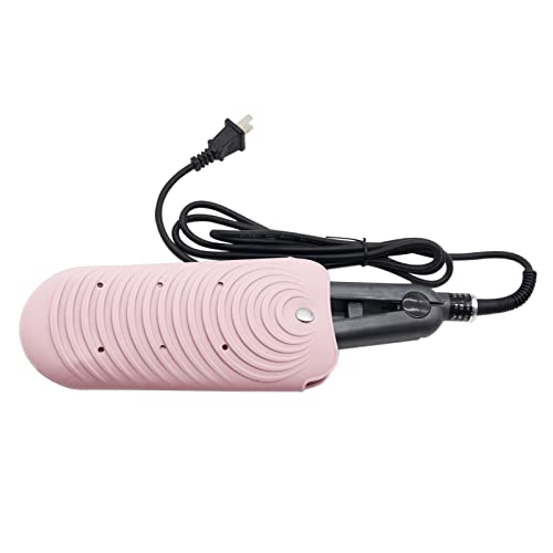 Heat Insulating Silicone Mat Pouch for Hair Styling Tools, Curling & Flat Irons Anti-Slip Travel Cover, Small Portable Straightener Pad for Curler Wands Storage, Hot Waver (Pink) - color: Pink