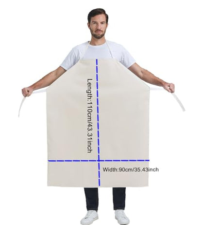 Nanxson Thick Rubber Apron Waterproof,Heavy Duty Chemical Resistant Apron - color: White Cfs0004