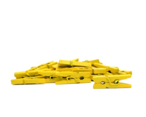 LWR CRAFTS Wooden Mini Clothespins 200 Per Pack 1" 2.5cm (Yellow) - color: Yellow