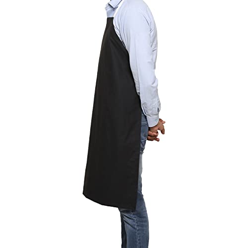 EISCO Rubber Vinyl Apron - Adjustable Bib Apron for Dishwashing, Butcher, Laboratory - size: X-Small