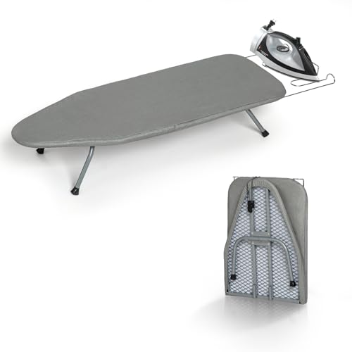 RAINHOL Gray Mini Tabletop Ironing Board 31"x12" - color: Gray, size: Steel Mesh