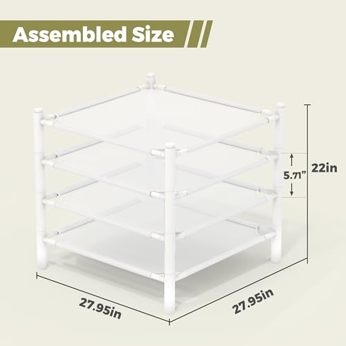 Sweater Drying Rack, 4-Pack Stackable Flat Mesh Clothes Drying Rack - size: 4-Pack