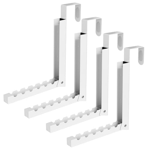BAKON Over The Door Hanger Folding Clothes Drying Rack, Folding Hanging Coat Rack for Indoor Laundry Room Compact Small Space Foldable Portable Clothing Hanger Hook Collapsible- 4 Pack(White) - color: white-4