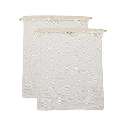 Simple Ecology Organic Cotton Mesh Laundry Bag – Large 2-Pack - size: Large 2-pack