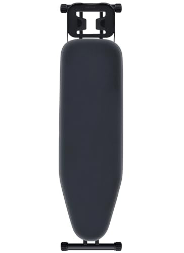 UFETGYG Ironing Board, Metal Panel Iron Board |43" X 13" W/with Iron Rest | Full Metal Construction| Height Adjustable | Heat & Scorch Resistant Fabric | Anti-Skid Feet | Heavy Duty| Easy to Fold - color: Black