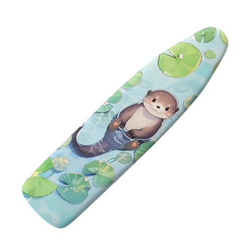 Cute Otter Ironing Board Covers Heavy-Duty Fabric Non Slip Padded Ironing Board Covers Hook and Loop Design Waterproof Slip-Resistant - color: Cute Otter