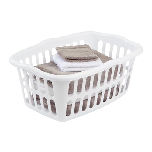 Sterilite Rectangular Laundry Basket, Plastic Clothes Hamper, 24-Pack - color: White, size: 24 Pack