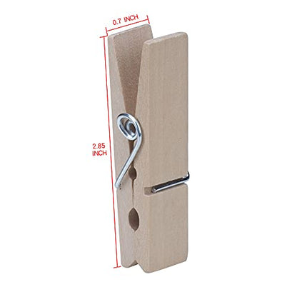 30pcs Large Wooden Clothespins, Sturdy and Heavy Duty Clothes Pins for Hanging, Outdoor, Crafts