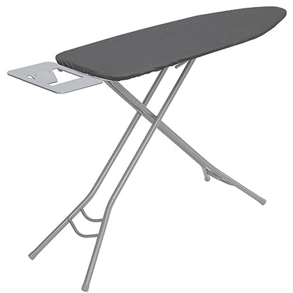 STO STO Ironing Board Full Size 45" x 14" with Iron Holder, 7 Height Options 29" to 36", Space Saving Foldable Iron Board with Removable Covers and Reinforced Steel Legs, Gray - color: Gray, size: 45" x 14"