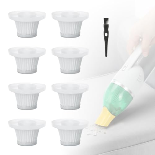 LANMU 8 Pack Hepa Vacuum Filter Replacement Compatible with Duck Vac Cordless Vacuum as Seen on Tv, Washable & Reusable Habd Vac Replacement Parts