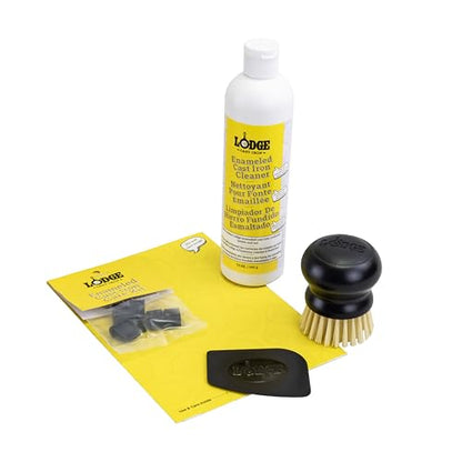 Lodge Enameled Cast Iron and Ceramic Stoneware Care Kit, 5 Piece - style: Enameled Cast Iron Care Kit