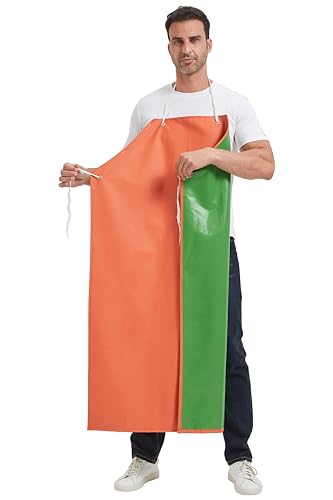 Nanxson Waterproof Apron Heavy Duty Industrial Work Apron - color: Orange