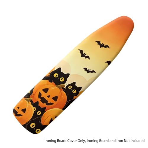 Bat Pumpkin Ironing Board Cover and Pad, Thick Scorch Resistant Padding Heavy Duty Iron Covers Standard Boards Iron Pad Covers Standard Boards - color: Bat Pumpkin5