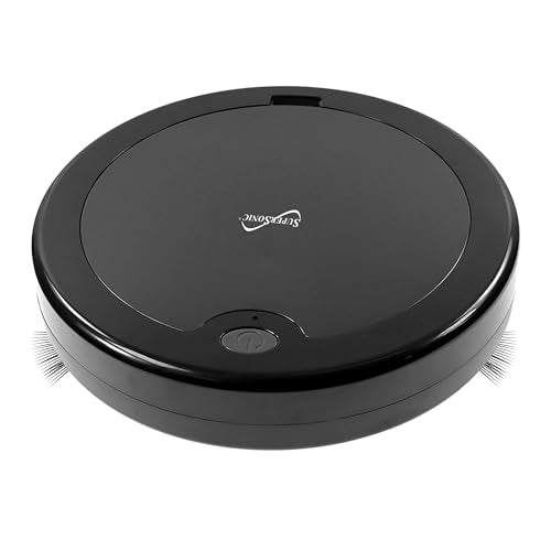 Supersonic SC-820SV Robot Vacuum & Dry Mop, Quiet Clean, Low-Profile Design, 120 Minutes Cleaning Time, Drop-Sensing Technology, 420ML Dust Bin, Brushless Motor, Fast Charging