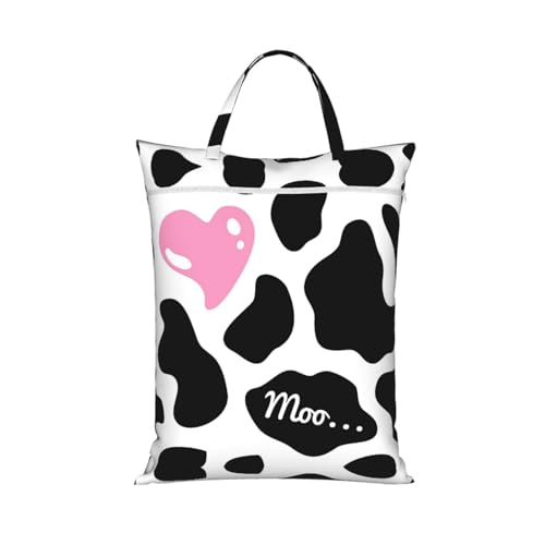 Cow Pink Print Cute Country Rustic Farmhouse Travel Laundry Bags Cloth Diaper Wet Bags Handle Washable Dirty Clothes Bags Wet Dry Bag Suitcase Gym Swimming Pool College Dorm Wet Bag - color: 1 PC37, size: One Size