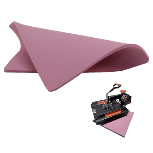 Silicone Heat Press Mat 24x16 inch, Pink Heat-Resistant Washable Pad - color: pink, size: 24*16 in