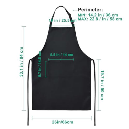Surblue Waterproof Rubber Vinyl Apron 37" Projects Work Safe Clothes with Adjustable Widened Neck Strap Release Buckle Bib for Dishwashing Lab Work Butcher Cleaning Fish, Black - color: N-buckle Black