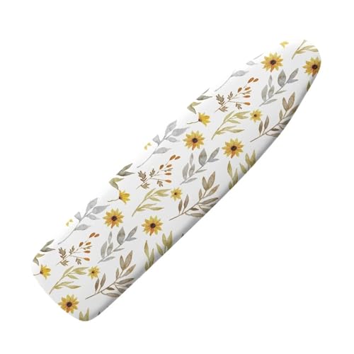Floral and Sunflowers Ironing Covers with Elastic Edge Hook and Loop for Easy Install Home Iron Board Accessories - color: Floral and Sunflowers