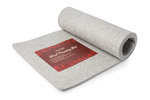 Extra Large Wool Pressing Mat 22" x 60" with Carrying Case – 100% New Zealand Wool Ironing Pad for Quilting, Sewing & Embroidery – Heat Retaining & Double-Sided Pressing Surface - color: 22" x 60"