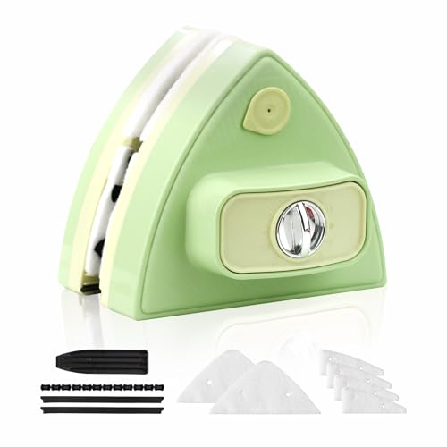 Double-Sided Magnetic Window Cleaner, Green - color: Green