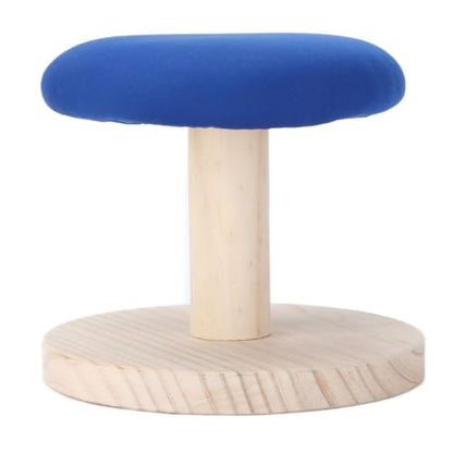 Tabletop Mini Ironing Board, Portable Small Wood Ironing Board with Cotton Cover, 11.02 x 5.91 in, Blue, for Home Sewing Travel(Round Ironing Stool) - style: Round ironing stool
