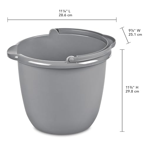 Roughneck Heavy-Duty Utility Bucket 10-Quart Bisque Comfortable/Durable