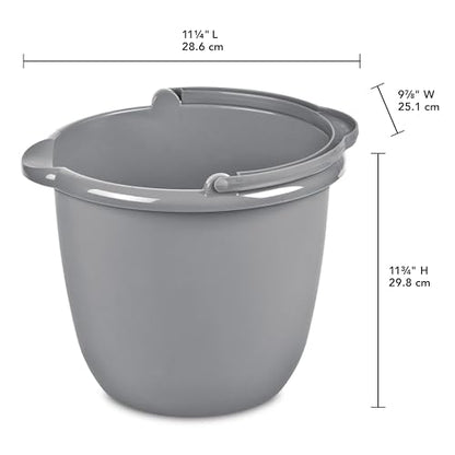 Roughneck Heavy-Duty Utility Bucket 10-Quart Bisque Comfortable/Durable