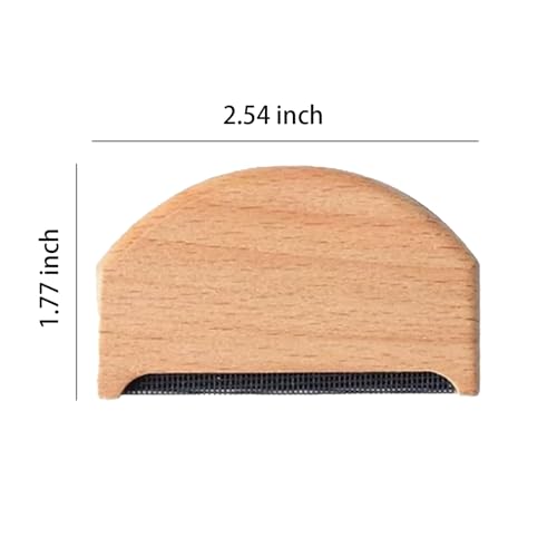 Beech Wood Lint Remover, Manual Cashmere Comb, Portable Sweater Comb, Fabric Shaver, Pill Remover, Lint Scraper, Wooden Clothes Scraper, Fuzz Remover for Cashmere Sweaters, Wool Coats Woolen Garments
