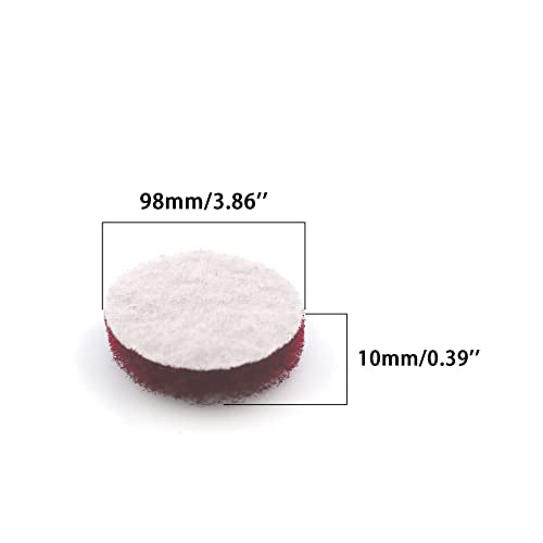 Heavy Duty Scour Pads, Non-Scratch Scrub Sponges, ULIFESTAR 5PCS Dish Scrubber Scouring Pads, Dual-Sided Reusable Household Scrub Pads for Dishes,Dish Cleaning Tool,Kitchen Scrubbers & Metal Grills - size: 98mm/4''Red 320-400grits