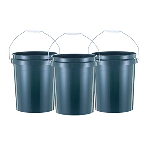 United Solutions ECOSense 5 Gallon Bucket, 3 Pack, 90% Recycled - color: Eco Green
