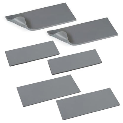 6PCS Silicone Heat Press Pad (1/8"x3.35"x7.87"+3/16"x3.35"x7.87"+3/16"x2.56"x6.5") Heat Press Cover Mat Heat Resistant to 536°F for Hat HTV Transfer Vinyl Ironing DIY Small Business Home Use - color: Grey-6PCS 3Size