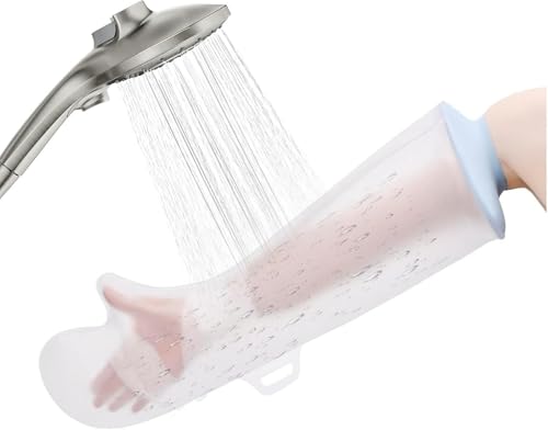Waterproof Cast Cover Full Arm Adult Cast Covers for Shower Arm Watertight Seal Cast Bag for Shower Reusable Hand Cover for Bathing after Surgery - size: Adult Full Arm