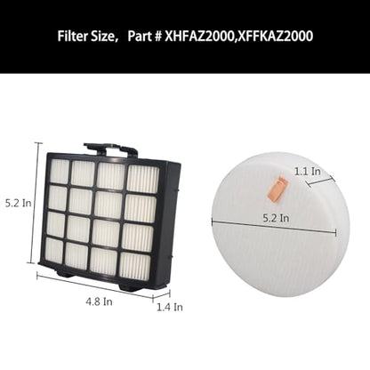 UV2500 Vacuum Filter Replacement Kit for Shark Vertex DuoClean PowerFin Upright Vacuum,UV2500,AZ2000,AZ2000W,AZ2002,AZ2001AMZ Vertex DuoClean PowerFin Upright Vacuum,Replace Part XHFAZ2000,XFFKAZ2000