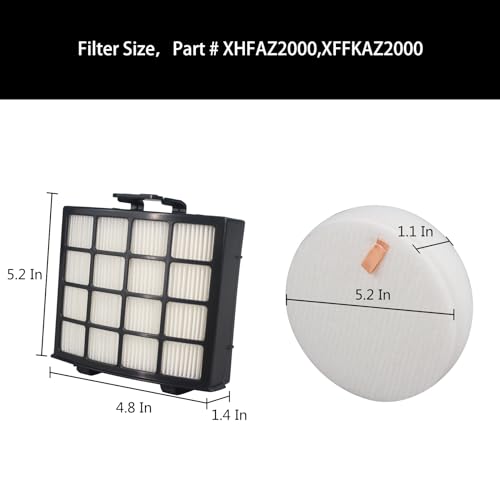 UV2500 Vacuum Filter Replacement Kit for Shark Vertex DuoClean PowerFin Upright Vacuum,UV2500,AZ2000,AZ2000W,AZ2002,AZ2001AMZ Vertex DuoClean PowerFin Upright Vacuum,Replace Part XHFAZ2000,XFFKAZ2000