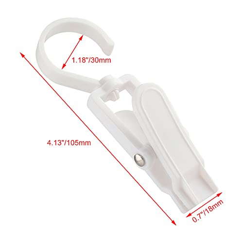 Jiozermi 20 PCS Laundry Hooks Clip, White Plastic - color: White, size: 20