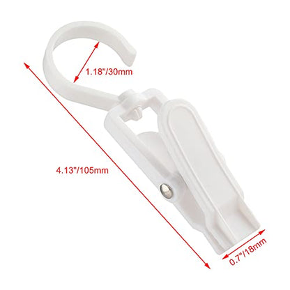 Jiozermi 20 PCS Laundry Hooks Clip, White Plastic - color: White, size: 20