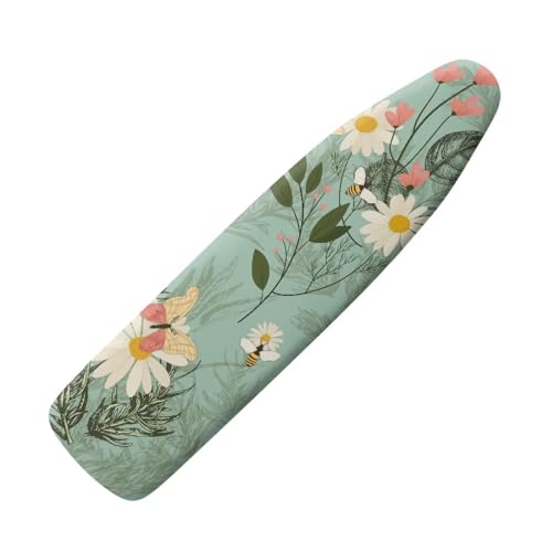 Daisy & Bee Ironing Board Cover and Pad Standard Ironing Board Cover with Elastic Edge and Hook and Loop Fasteners Heat-Reflective Fabric - color: Daisy & Bee