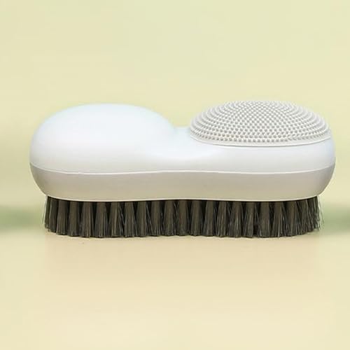Two-Sided Laundry Stain Remover Brush, White - color: White