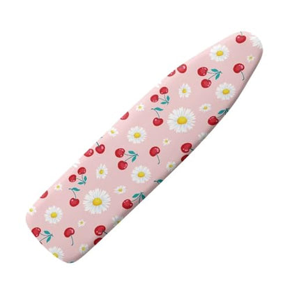 Standard Ironing Board Cover Iron Protector with Elasticized Edge,Cherries and Daisies Ironing Board Cushion for Snug and Secure Fit Easy to Install - color: Cherries and Daisies