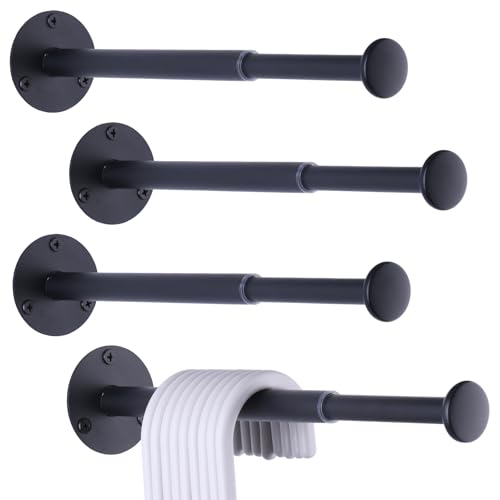 4 Pack Retractable Hanger Holder for Laundry Room, Wall Organizer Storage