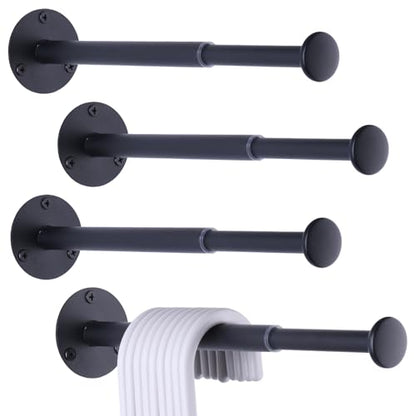 4 Pack Retractable Hanger Holder for Laundry Room, Wall Organizer Storage