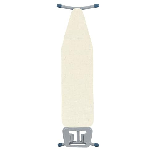 Household Essentials Universal Ironing Board Cover and Pad, Natural Cotton Canvas with NanoMax Coating, Fits Standard and Wide Boards, Cream Finish