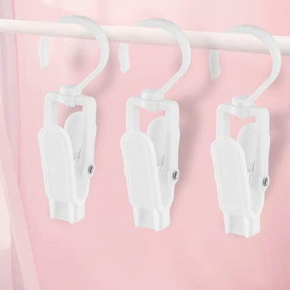 Jiozermi 10 PCS Laundry Hooks Clip, Plastic, White - color: White, size: 10