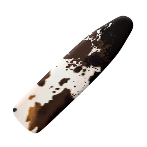 Ironing Board Cover Lightweight Ironing Board Protector Elastic Edge Ironing Replacement Cover, Cow Print Home Decoration for Women Men - color: Cow Print - a