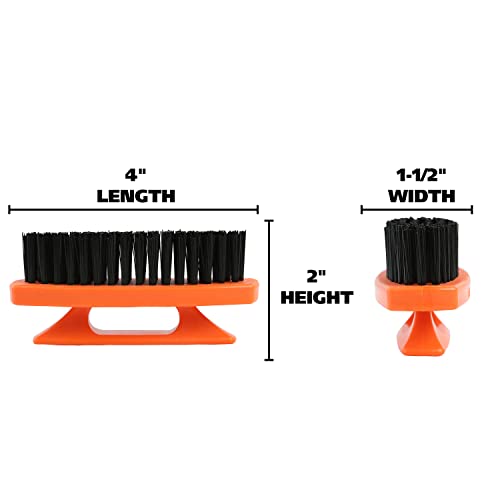 GreatNeck Nail Brush, 6 Pack Nail and Hand Scrub Brush Set, Stiff Bristles, Comfortable Scrubber Grip, Salon or Construction Quality, Gift For DIYer or Nail Techs - color: Orange