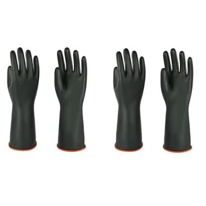 North Tower Heavy-Duty Latex Chemical Resistant Gloves,Long Rubber Gloves ﻿ - size: 14”（2 pair）