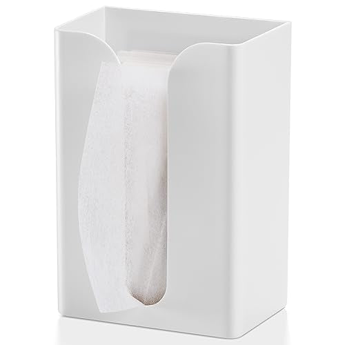 SUBEKYU Magnetic Dryer Sheet Holder for Laundry Room, Dryer Sheet Container,Dryer Sheet Dispenser,Plastic Wall Dryer Sheet Box for Laundry Organization and Storage,Fabric Sheet Holder,White - color: No lid
